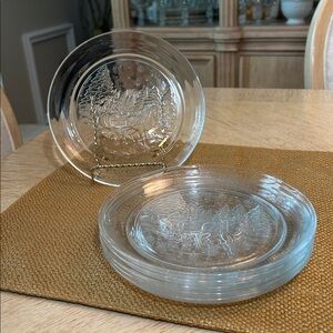 Arcoroc “Through the Woods” Glass Desert/Salad Plate (6)